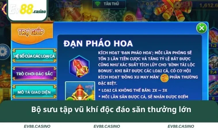 Bộ sưu tập vũ khí độc đáo săn thưởng lớn