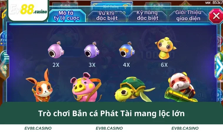 Trò chơi Bắn cá Phát Tài mang lại lộc lớn