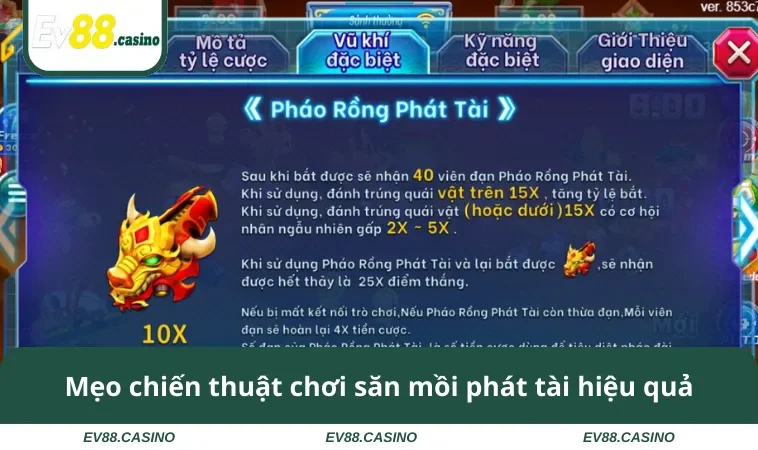 Mẹo chiến thuật chơi săn mồi phát tài hiệu quả