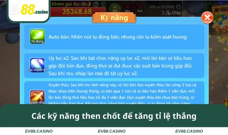 Các kỹ năng then chốt để tăng tỉ lệ thắng