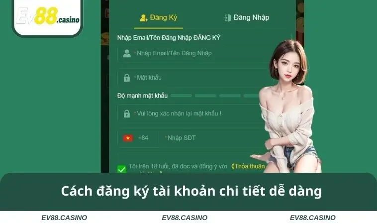 Cách đăng ký tài khoản chi tiết dễ dàng